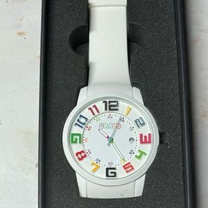 Crayo Festival White Dial White Silicone Unisex Watch CR2001